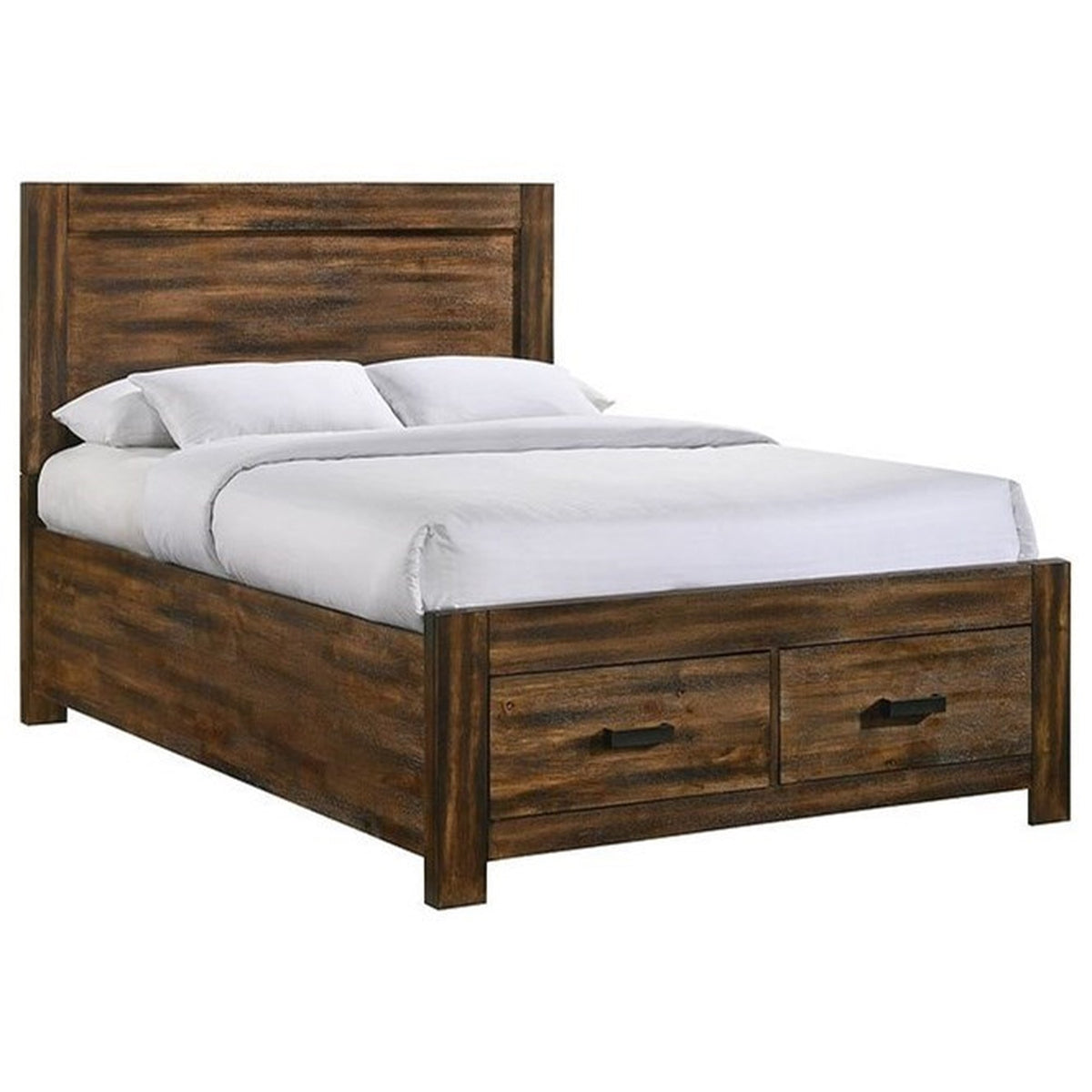Elements International Warner Full Storage Bed in Chesnut image
