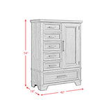 Colorado City 6-Drawer Door Chest in Charcoal