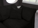 Cozy Black Velvet Cloud Modular Sectional