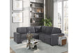 U2660 Grey Sofa Bed Sectional W/O Chaise and W/O Pullout