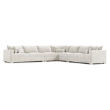 Helena Fabric Sectional Metal Foot