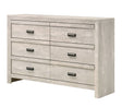 Crown Mark Furniture Valor 6 Drawer Dresser in Gray image