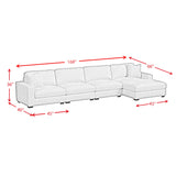 Arizona Modular Sectional Set with RHF Chaise in Steno Beige