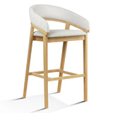 Truman - Mid-Century Modern Grey + Natural Oak Bar Chair (Set of 2)