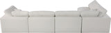 Serene Cream Linen Fabric Deluxe Cloud Modular Sectional