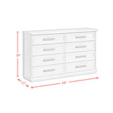 Avalanche 8-Drawer Dresser in Antique White