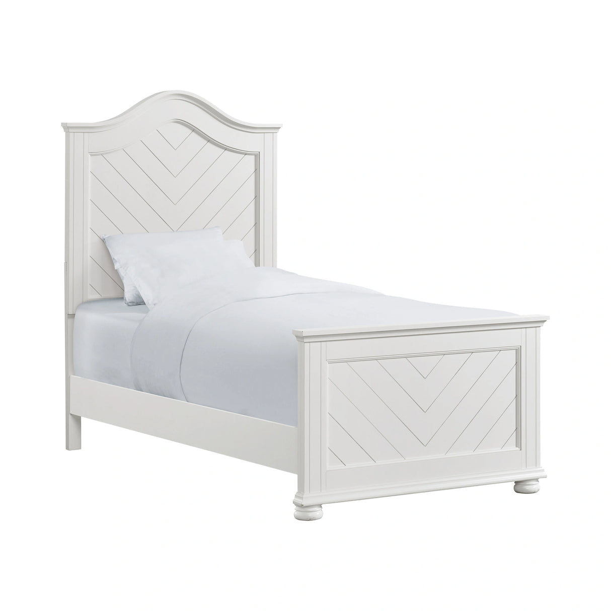 Kona Bedroom Set with 2 Nightstands in White