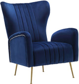 Opera Navy Velvet Accent Chair