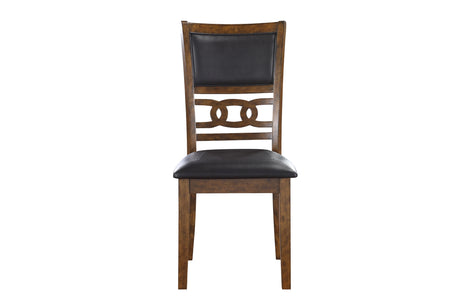 Gia 5 Pc 47" Round Dining Table & 4 Chairs-Brown