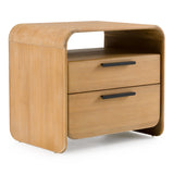 Dresden - Modern Natural Acacia 2-Drawer Nightstand Bedroom Set