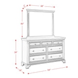 Calloway 7-Drawer Dresser w/ Mirror Set in Antique White