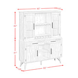 Rogen Rustic Buffet & Hutch with LED in Rustic White