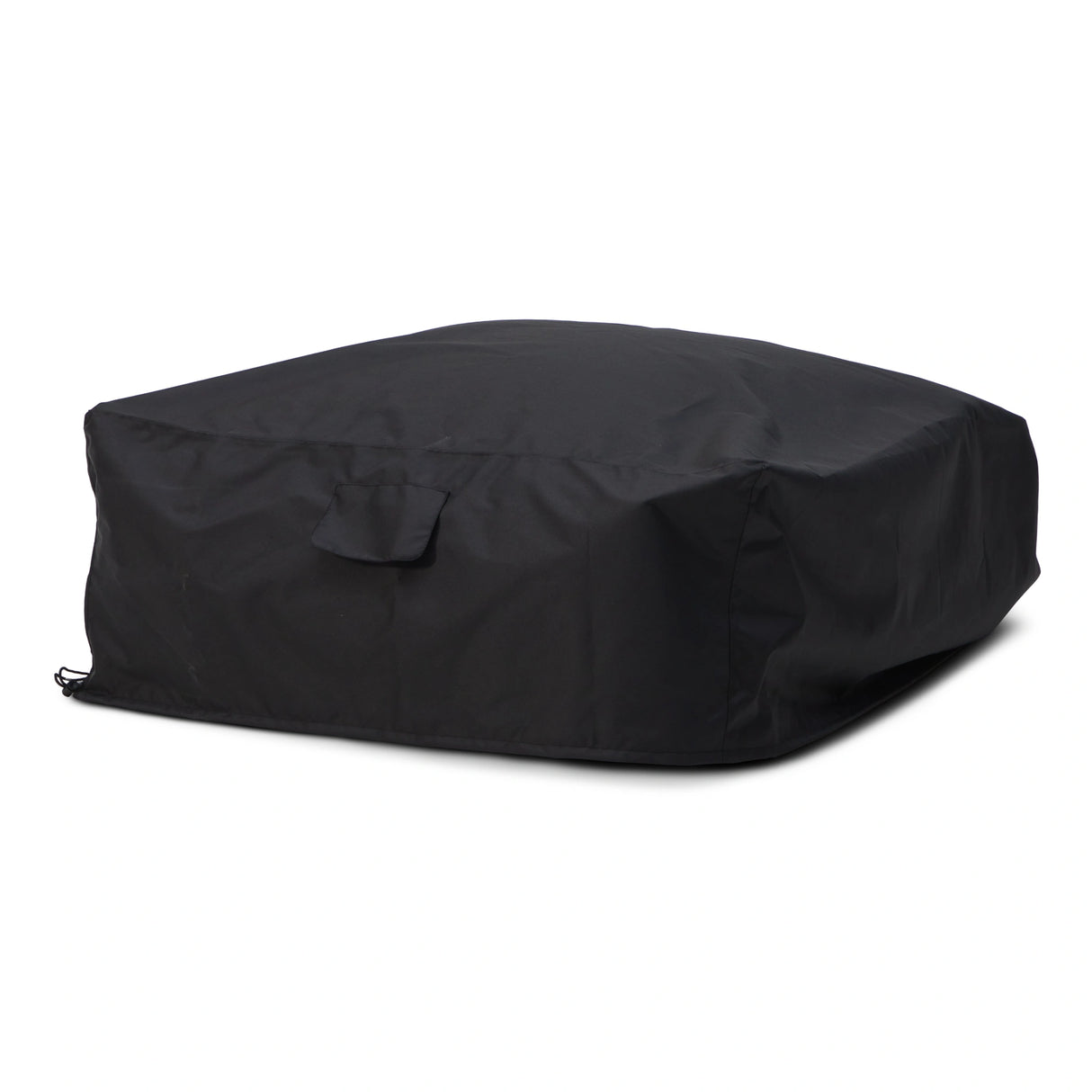 Lanuza - Outdoor Brown + White Stripe Fabric Ottoman