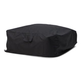 Lanuza - Outdoor Brown + White Stripe Fabric Ottoman