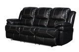 FLYNN SOFA W/LIGHTED BASE & PWR FR-BLACK