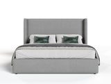 Byrne + Asus - Modern Grey Fabric + Elm Grey 4-Piece Bedroom Set