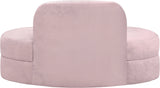 Mitzy Pink Velvet Loveseat