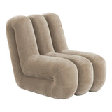Archie - Modern Taupe Fabric Accent Chair + Ottoman