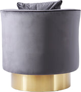 Kendra Grey Velvet Accent Chair
