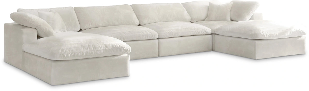 Cozy Cream Velvet Cloud Modular Sectional