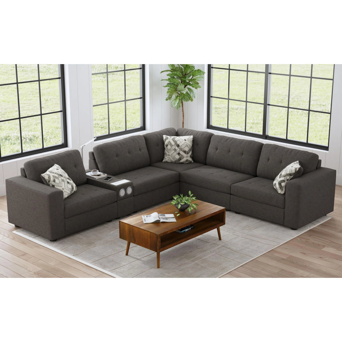 Options One Chair in Palmer Plus Ash with 1 Pillow 20"