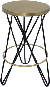 Mercury Black / Gold Counter Stool