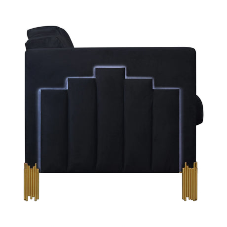 Empire Lighted Chair-Black