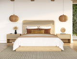 Gavin - Modern Natural Ash + Rattan 4-Piece Bedroom Set