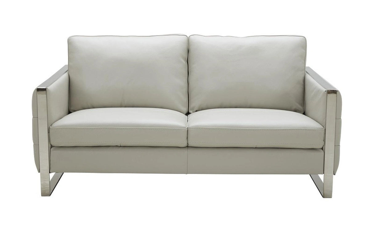 J&M Furniture Constantin Loveseat in Light Grey