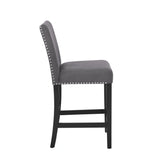 Celeste 5Pc 42" Marble Finish Counter Table & 4 Chairs-Gray
