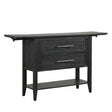Sable Crest Drop Leaf Server-Black