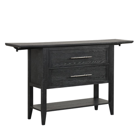 Sable Crest Drop Leaf Server-Black