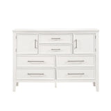Andover 60" Dresser W/Doors-White