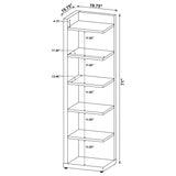Pinckard 6-tier Corner Bookcase Cappuccino