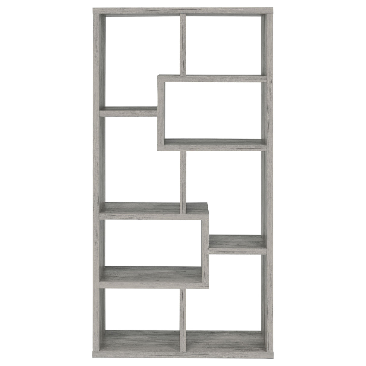 Theo 10-shelf Bookcase Weathered Grey