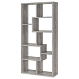 Theo 10-shelf Bookcase Weathered Grey