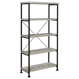 Analiese 4-shelf Bookcase Grey Driftwood