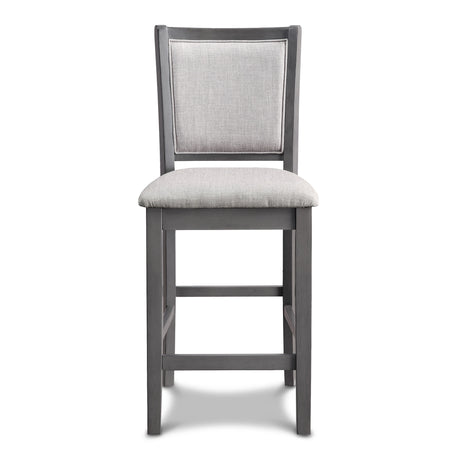 Amy Counter Chair (2/Ctn)-Gray
