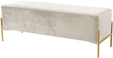 Isla Cream Velvet Bench