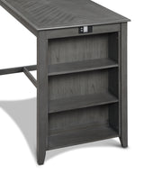 AMY 60" COUNTER TABLE+CHAIRS W/STG (5 PCS) -GRAY