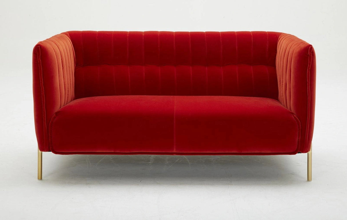 J&M Furniture Deco Loveseat in Pumpkin
