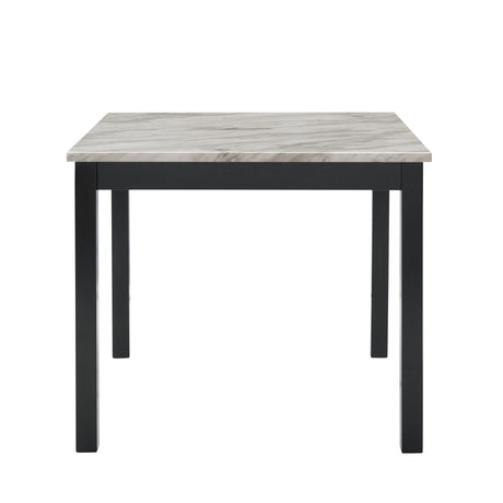 Celeste 5Pc 42" Marble Finish Counter Table & 4 Chairs-Blue