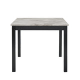 Celeste 5Pc 42" Marble Finish Counter Table & 4 Chairs-Gray