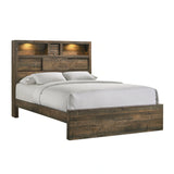 Bailey King Bookcase Panel Bed with Bluetooth
