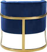 Carter Navy Velvet Accent Chair