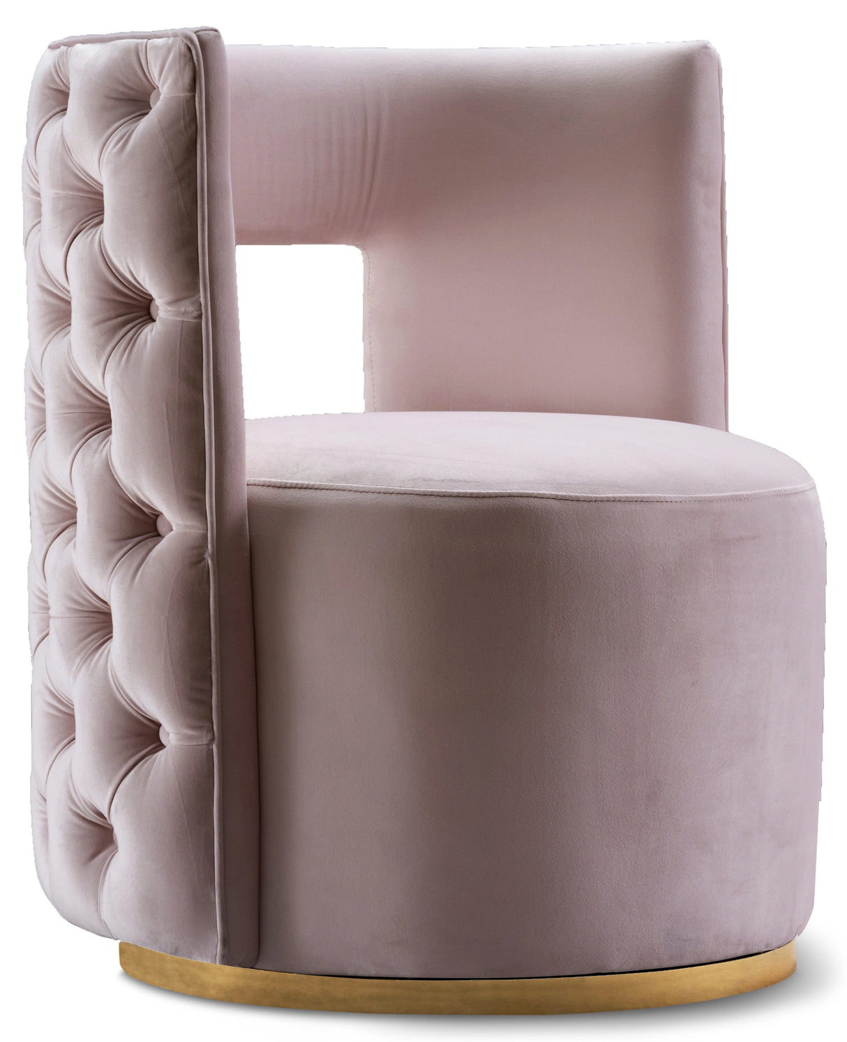 Theo Pink Velvet Accent Chair