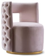Theo Pink Velvet Accent Chair