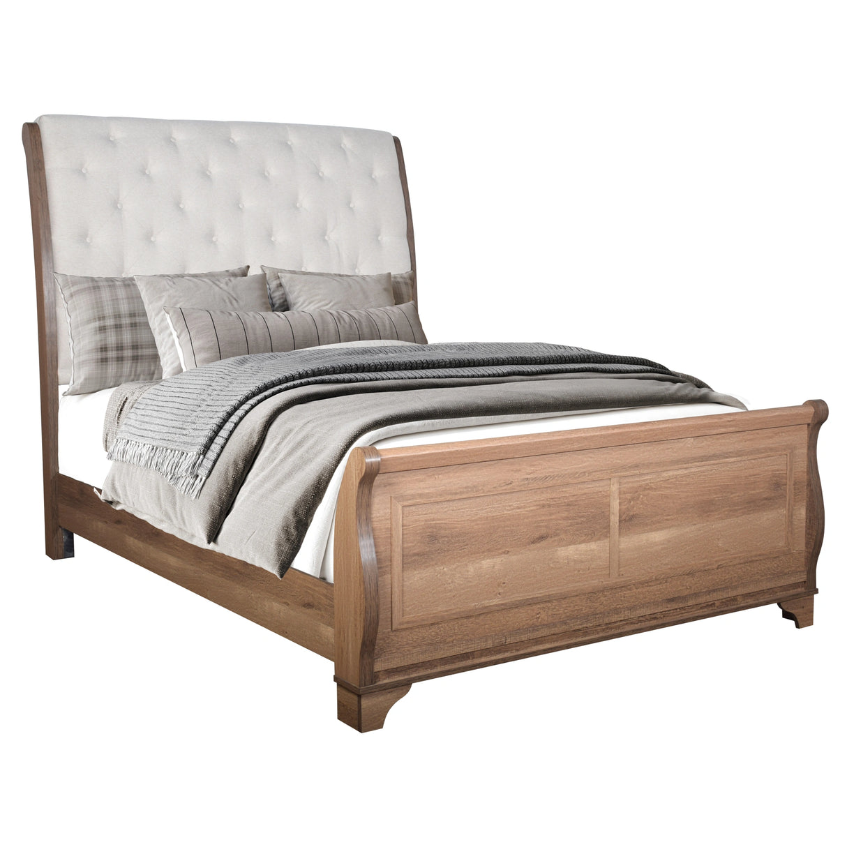 Coventry Hall 6/6 Ek Hb, Fb And Slats-Pecan
