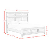 Whit-Ash Panel Bed in Light Grey