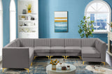 Alina Grey Velvet Modular Sectional
